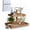 Brown, variant on 2 Tiered Tray Stand, Farmhouse Tiered Serving Tray Decor, Rectangle Wood Display Stands for Food Fruits Cupcake and Seasonal Festive Decorations (Brown)