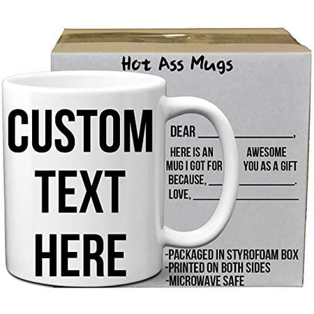 

Custom Mugs - Personalized Coffee Mugs with Elegant Quality Photo and Text Printing | 11 Oz White Ceramic Coffee Mug | Tazas Personalizadas - Design Your Own Custom Coffee Mug Gift for Any Occasion