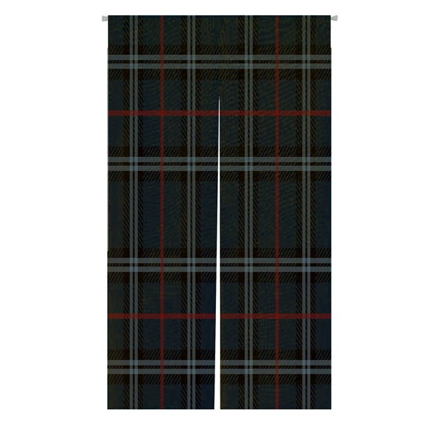 ABPHQTO Plaid Lumberjack Buffalo Japanese Noren Cortina Puerta Ventana Tratamiento Cortinas 85x90 cm