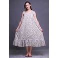 thumbnail image 4 of Bimba Nuisettes en Coton Imprimé Roses Florales Violet Pâle et Renoncules pour Femmes Robe Sans Manches Tenue de Nuit Robe Maxi XXX-Large, 4 of 6