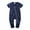 Navy, variant on Zwiiyzr Baby Boys Girls Cotton Jumpsuit Short Sleeve Pajamas Infant Graphic Zipper Romper Summer Outfits Sky Blue