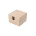 thumbnail image 2 of Caja de almacenamiento de madera Contenedor Vitrina de joyería Caja de regalo sin terminar Caja de baratija de bricolaje Organizador para baratija madera 14x14x10cm SM SunniMix Vitrina de joyería, 2 of 8