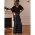 thumbnail image 4 of Women's Polka Dot A Line Maxi Skirt Casual Long Skirt Fashion Daily Wear Spring Summer Outfit, 4 of 10