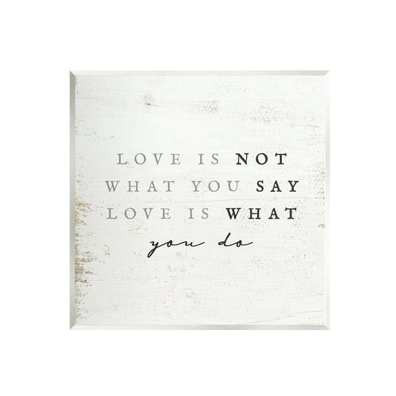 Stupell Industries Love Is What You Do Phrase Inspirational Painting Unframed Art Print Wall Art, 12 x 12