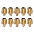 thumbnail image 1 of Unique Bargains 10 Pcs Raccord Droit en Laiton R1/4-19 Filetage SAE Accessoires de Tétine Hydraulique, 1 of 7