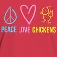 thumbnail image 3 of CafePress - Peace, Love, Chickens Women's Dark T Shirt - Women's Traditional Fit Dark T-Shirt, 3 of 4