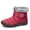 Red, variant on Women Winter Snow Boots: Fur Lined Warm Slip On Boots for Women Waterproof Non Slip Booties for Commute Outdoor Walking
