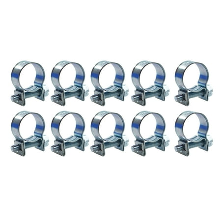 

10 Pcs 5/16 Fuel Injection Gas Line Style Hose Clamps 1/2 - 9/16 Dia Clip Pipe Kit for Automotive Agriculture Plant and Construction