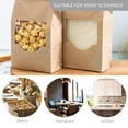 100pcs Cookie Bag Biscuit Bag Kraft Paper Bakery Bag Candy Snack Party
