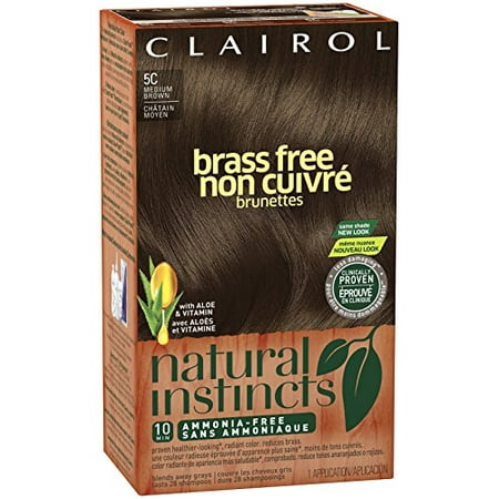 Clairol Natural Instincts, 5C, Brass Free, Med Brown - Walmart.ca