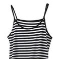 thumbnail image 5 of HongQid Womens Striped Leopard Print Tank Tops Crewneck Spaghetti Strap Sleeveless Summer Casual T-Shirts Blouses, 5 of 5