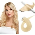 thumbnail image 1 of AmPm Hair Extensions for Women Tape In 20pcs 22 Inch 50g /Medium Brown/ Ombre 100% Remy Human Hair Balayage Rooted Hair Invisible Seamless Skin Weft Double Side Tape Hair, 1 of 7