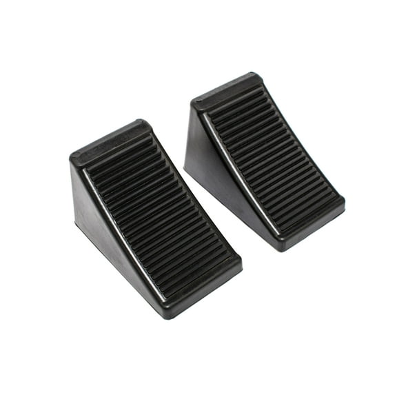 MaxxHaul 50011 Rubber Wheel Chock with Eyelet (6-1/2" x 3-3/4" x 4"), 2 Pack