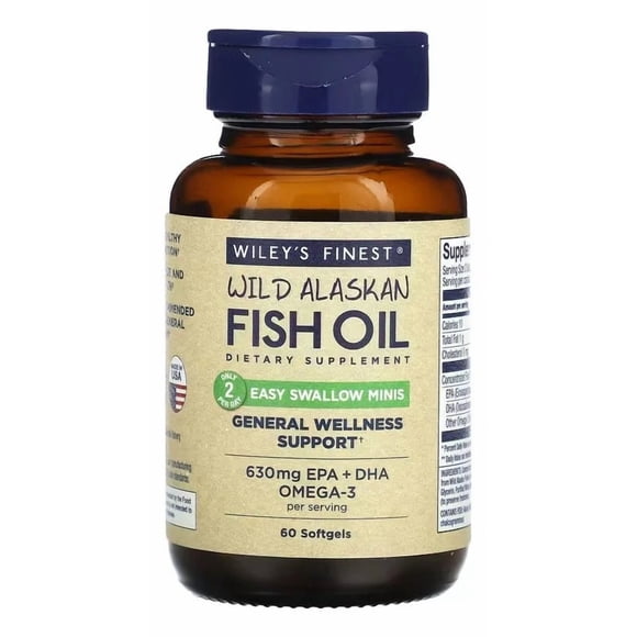 WILEY´S FINEST| fish oil - easy swallow minis 630mg EPA+DHA | 60 SOFTGELS
