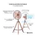 thumbnail image 3 of Ventilador de Pedestal con Tripié Esquimal, Aspas de Aluminio, 50W, Altura Ajustable, Cobre, 3 of 7