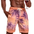 thumbnail image 5 of XINPING Big Tall Swim Trunks Retro Athletic Solid Color Quick Dry Surf Board Shorts with Pockets Anti-Chafe Swimwear Bathing Suits, 5 of 5