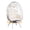 White Frame + White Cushion, variant on 360° Swivel Rattan Wicker Egg Chair Outdoor, Oversized Patio Lounge Chairs with Overstuffed Cushions for Indoor Living Room, Bedroom, Outside Backyard Balcony