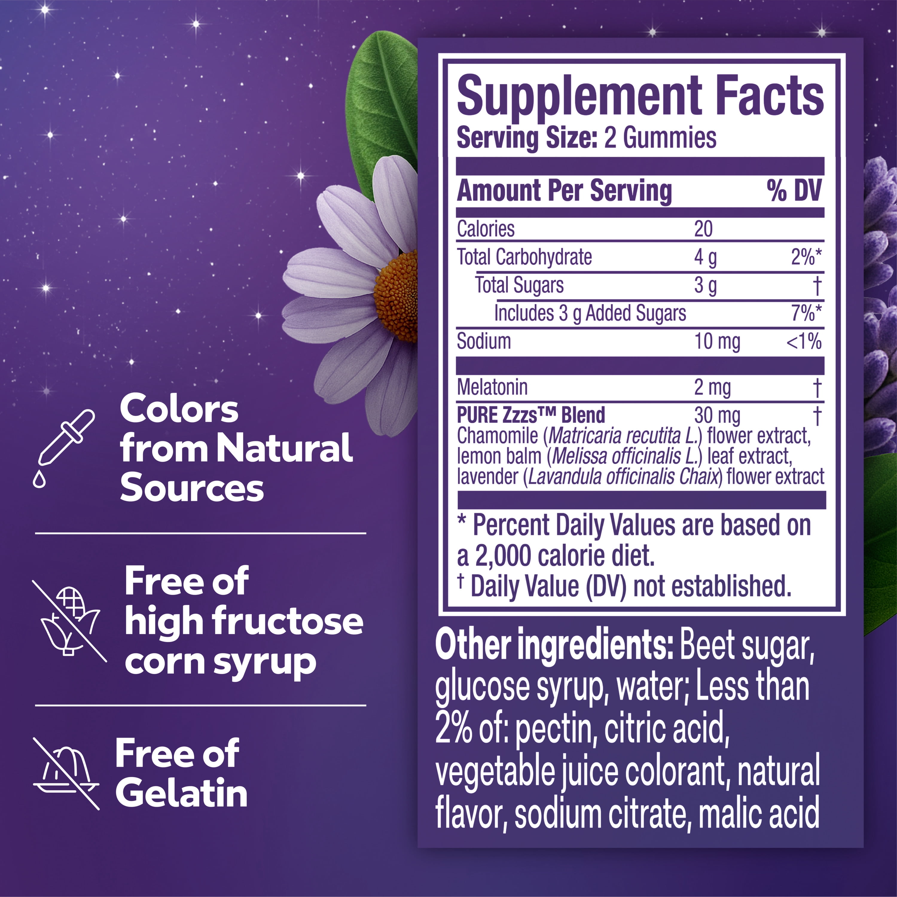 ZzzQuil PURE Zzzs Melatonin Sleep Aid Gummies, Melatonin 1mg, 72 Count