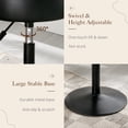 thumbnail image 5 of Dycanpo 360° Swivel Vanity Stool, Adjustable Height, Faux Leather Black, 5 of 8