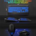 thumbnail image 5 of Wagpak Wireless Keyboard and Mouse with 2.4 GHz, Backlits, Wrist Rest, Holder, Jiggler Mouse for Computer, Mac, PC, Laptop, Chromebook, 5 of 8