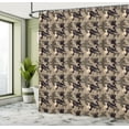 thumbnail image 4 of Ambesonne Camo Shower Curtain, Earth Tones Camouflage, 69"Wx84"L, Taupe Dark Tan, 4 of 4