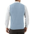 thumbnail image 4 of Huankd Men's Solid Sweater Vest Sleeveless Knit V Neck Spring Winter Casual Pullover Top Light Blue L, 4 of 8