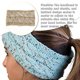 thumbnail image 5 of Jumpingount Diadema de invierno para mujer, calentadores de oídos, protector facial para mujeres, adolescentes y niñas Accesorio para el cabello Bronceado claro + blanco, 5 of 6
