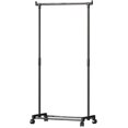 thumbnail image 1 of Clothes Rack Metal Heavy Duty Clothing Rack Rolling Clothes Racks For Hanging Clothes Portable Costume Racks With Wheels Bottom Shelf For Hanging Costume, 1 of 8