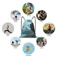 thumbnail image 6 of Honeii Majestic Eagle Over Castle Print Drawstring Backpack,Drawstring Bags String Backpack Gym Cinch Sack Backpack Sport Bag Draw-Small, 6 of 6