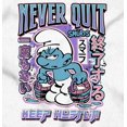 thumbnail image 2 of Smurfs Kanji Never Quit Keep Hustlin Crewneck T Shirts Boy Girl Teen Brisco Brands X, 2 of 6