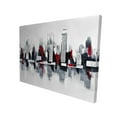 thumbnail image 1 of Paysage Urbain Gris et Rouge - Toile 36"x48 Pouces - Impression à la Demande, 1 of 5