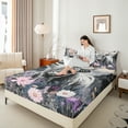 thumbnail image 4 of Castle Fairy White Highland Bull 3Pcs Twin Sheet Sets for Teens Girls Boys,Spring Graden Flowers Twin Fitted Sheet,Rustic Animal Breathable Flat Sheet,Luxury Bedroom Decor, 4 of 7