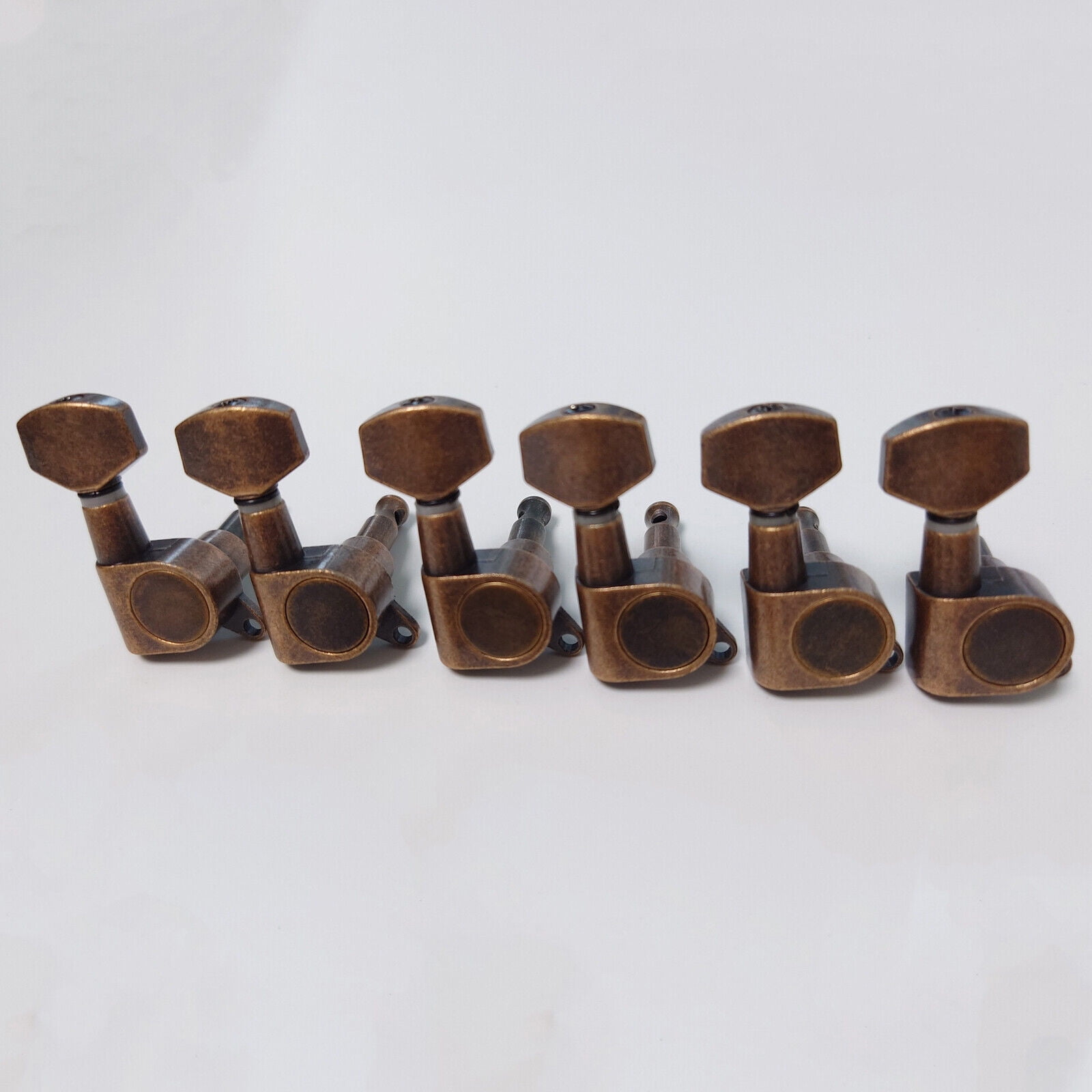 Vintage Style Guitar Tuning Pegs Red Copper for 3L3R/3L4R/4L3R/6L/6R Acoustic or Electric Guitar Tuners Replacement Parts