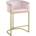 thumbnail image 1 of Meridian Furniture Donatella Tabouret en Velours Rose, 1 of 5