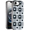 thumbnail image 6 of For Apple iPhone 16 Pro Max Fashion Layer Design Slim IMD TPU Protective, Shockproof Hybrid Stylish Durable Hard PC Cover, XPM Phone Case [Checker Hearts], 6 of 8