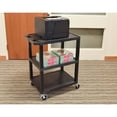 thumbnail image 2 of Luxor 300 lb. 24" x 18"" 3-Shelf Black Utility Cart, 2 of 4