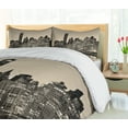 thumbnail image 5 of Ambesonne New York Duvet Cover Sets, Manhattan City Night, 2-King, Sepia Black, 5 of 7