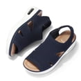 thumbnail image 3 of Pennysue Women Walking Sandals Air Cushion Platform Breathable Knit Slip On Summer Shoes for Daily Walk Beach Travel, 3 of 6