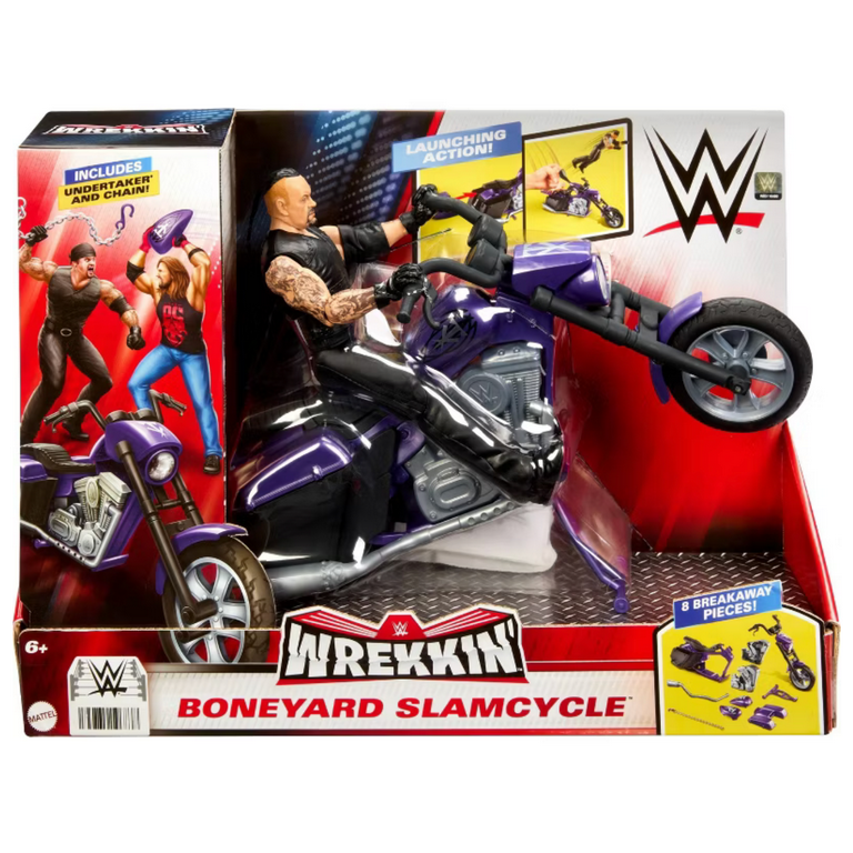WWE Wrekkin' Boneyard Slamcycle Set Toy New With Box