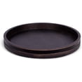 thumbnail image 1 of BIRDROCK HOME Wooden Lazy Susan Turntable - Spice Rack Organizer for Kitchen Table, Dining, Pantry and Countertop - Rotating Tray for Condiments - with Burnished Iron Accents - 18" Large, Black, 1 of 5