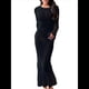 thumbnail image 1 of Vestido de Crochet para Mujer, de Larga, de y Espalda Abierta, Tejido de Punto Negro S, 1 of 8