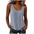 thumbnail image 2 of Noric Women's Sleeveless Tank Tops Cotton Linen Casual Loose Fit Solid Color Summer Basic Camisole, 2 of 7