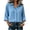 Blue -BD34, variant on Linen Button Down Shirt Women Collared 3/4 Sleeve Flowy Tops Business Casual Cotton Shirts Dressy Work Travel Blouses 2026 Green M