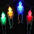 thumbnail image 6 of Halloween Savings Clearance 2022! Wjsxc 8Ft Halloween Skeleton Lights 20LEDs String Lights Decorations Remote Control Spooky Lights, Gift for Halloween Party Outdoor Garden Lawn Decor, 6 of 9