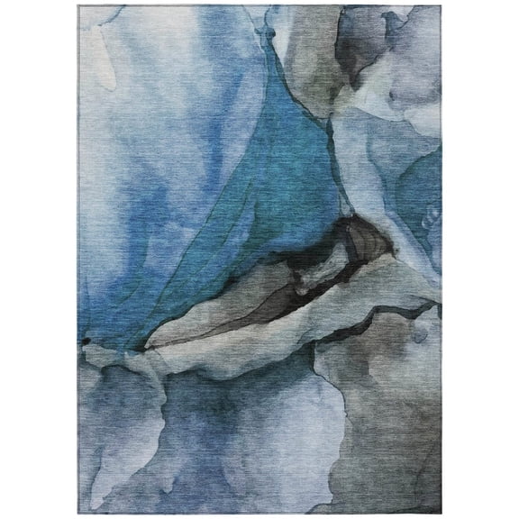 Dalyn Rugs Machine Washable Indoor/Outdoor Chantille Blue 2'6" x 3'10" Rug