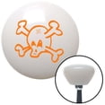 thumbnail image 1 of American Shifter  Orange Cartoon Skull & Bones White Retro Shift Knob with M16 x 1.5 Insert Shifter, 1 of 1