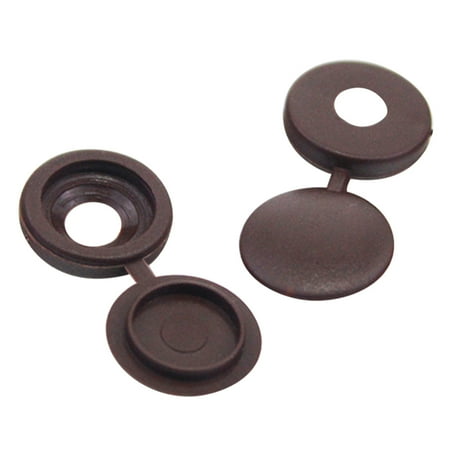 

500/100Pcs Plastic Hinged Screw Cover Caps Washer Flip Tops Multiple Colour for Furniture Hardware Brown 100pcs