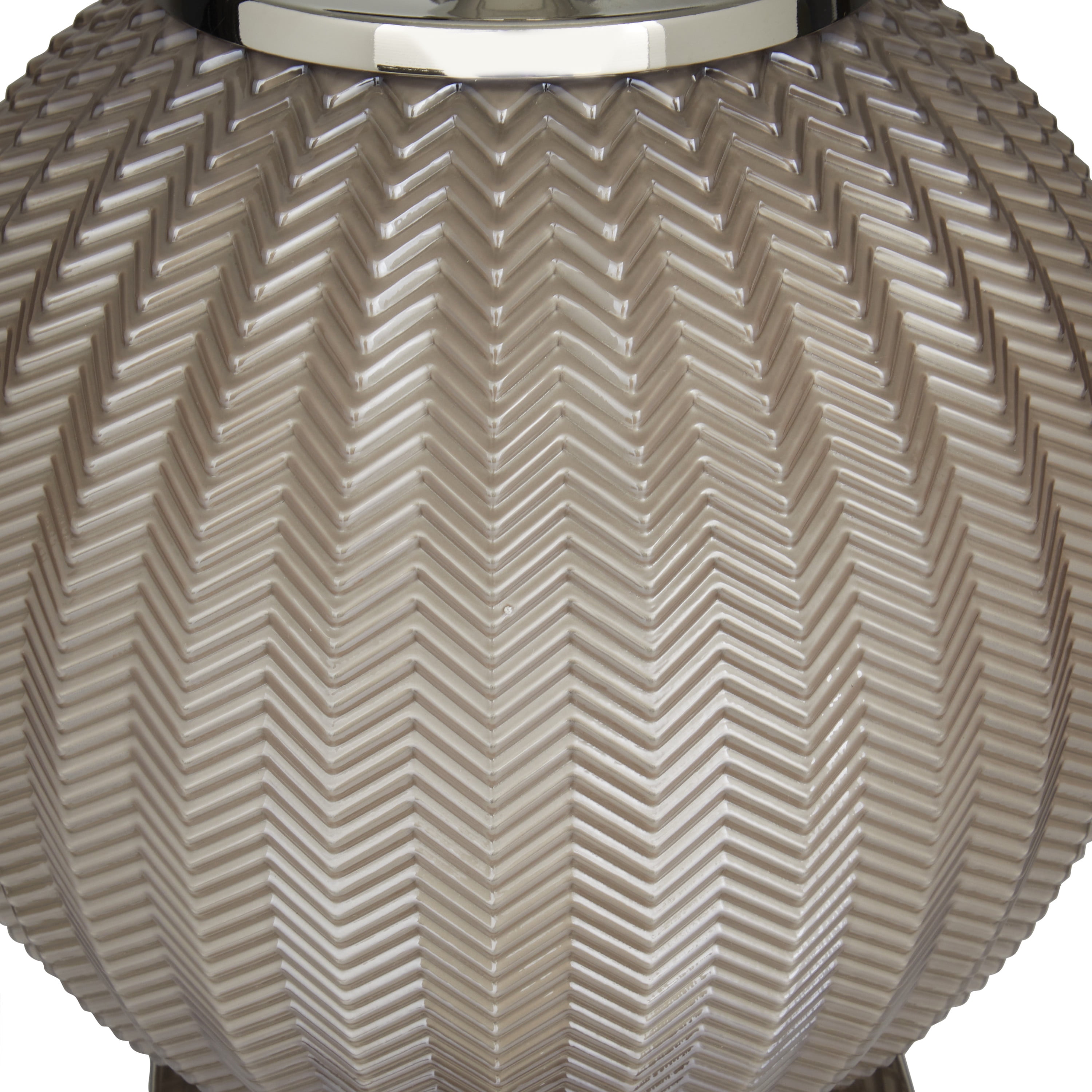 DecMode 27" Gray Table Lamp with Gray Fabric Shade