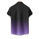 thumbnail image 5 of Mens Casual de Manga Corta Botón Abajo Camisas Gira Cuello Gradación Blusa de Impresión, Suelto Ajuste Poliéster Camisa de Verano, Lavado a Mano Casual, 5 of 6