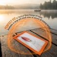 thumbnail image 5 of Fishing Lure Wraps 10 Packs - Durable Clear PVC Lure Covers Keeps Fishing Safe Easily See Lures Fishing Hook Covers Bait Storage, Orange, M, 5 of 8